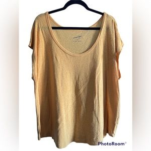 Universal Thread Mustard Linen Tee